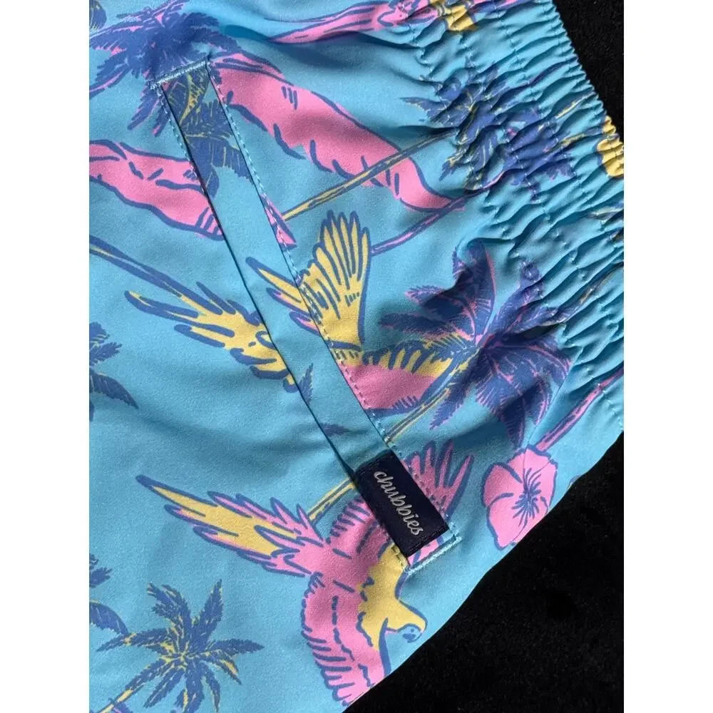 Chubbies Mens FLOCKED PARTIES Boxer Liner Swim Suit Trunks Large L